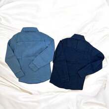 Children's Long Sleeve Shirt Jeans Elastane Ready For Delivery Youth 8 10 12 14 And 16 Years Old