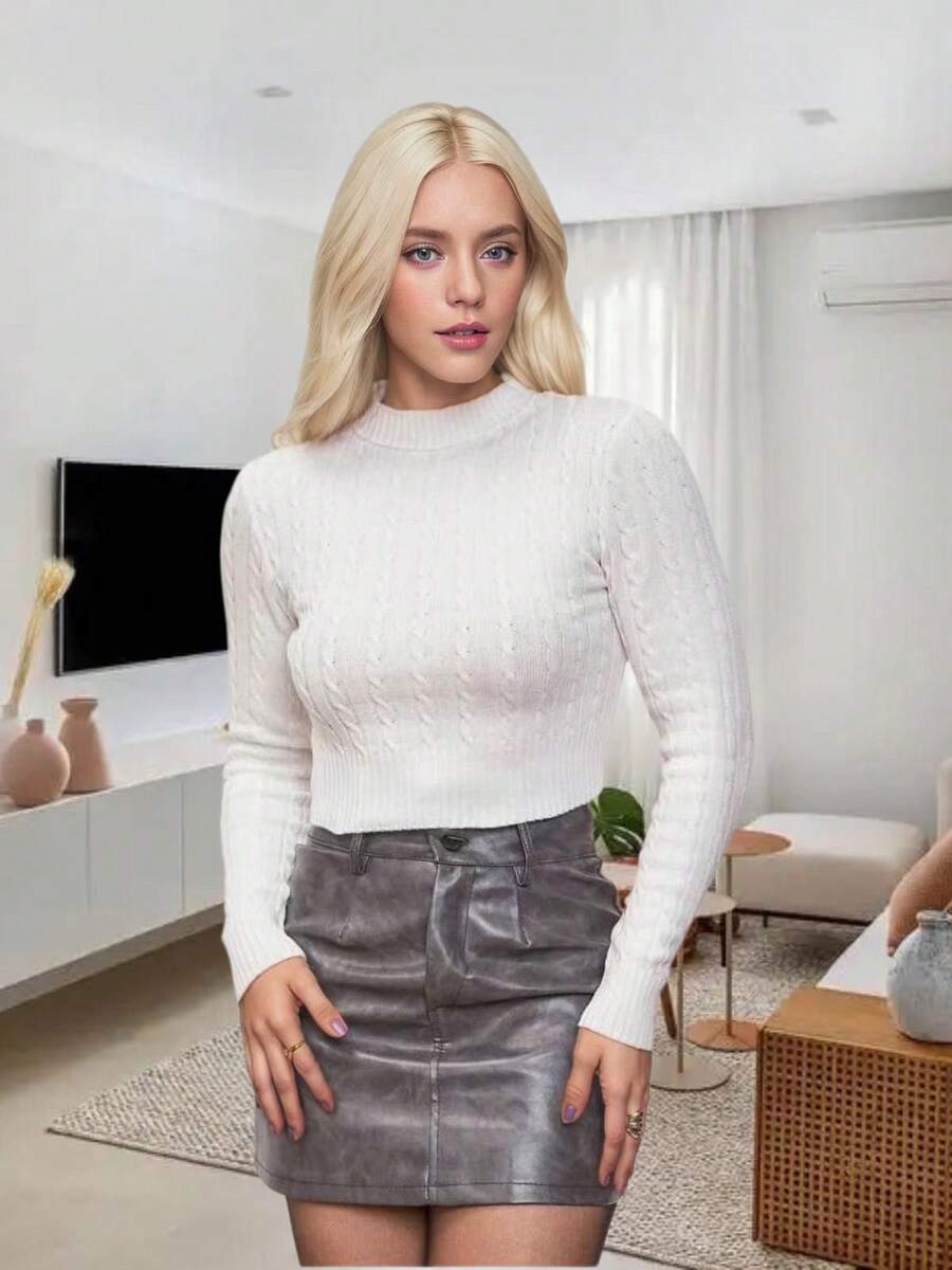 Women Sweaters - 白色 - 查看 1