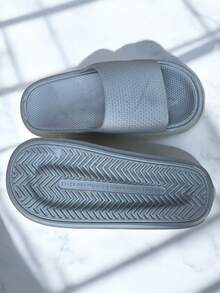 Sandalias Slide para mujer, sandalias gruesas y de buena calidad para mujeres, sandalias de suela ancho - Gris - Ver 3
