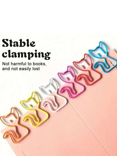 20 pièces/40 pièces Clips à papier et signets en forme de notes de musique mignonnes, fournitures de bureau créatives, articles de papeterie, couleurs aléatoires