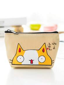 Cute Cartoon Cat Design Wallet, Coin Purse, Card Holder, Portable Creative Coin Pouch And Keychain, Organizer Bag - Multicolor - View 9