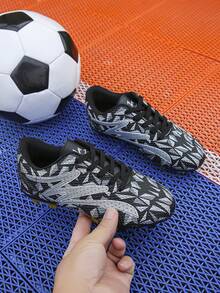 1 双儿童低帮足球训练鞋，春季新款 - 黑色 - 查看 3