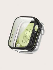 1pc Solid Color Casual Style Electroplated Full Coverage Anti-Scratch Shock Resistant Full Frame Protective Case Compatible With Huawei Watch Fit 3 - Fit - View 18