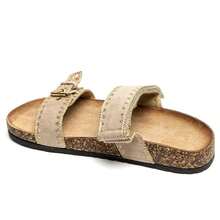 Sandals And Semelle Effet Liège Avec Brides Doubles And Boucle Réglable – Style Bohème Décontracté - Khaki - View 3