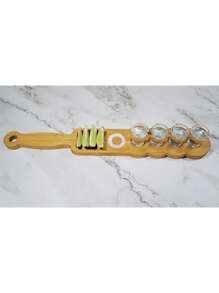 Tequila Shot Board With Glass Holders, Wooden Bar Tray With Salt Rimmed Edge - For Tequila, Parties, Weddings, Housewarming, Gifts