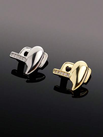 2 件双尖牙锆石组合个性化嘻哈侧齿格栅，适合男女日常佩戴