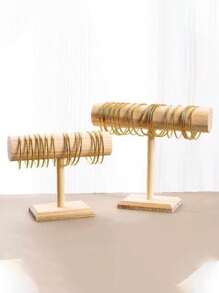 1 pièce Support de présentation en bois pour bracelet/jonc/montre, présentoir à bijoux. Organisateur de rangement d'été, cadeau de retour à l'école