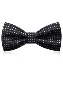 Adjustable Polka Dot Children Bow Tie, Boys Girls Flower Girl/Boy Wedding Party Accessories, British Style Infant Bowtie For 3-16 Years Old Kid Costume, Birthday Formal Wear