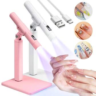 LIMEGIRL Mini UV LED Nail Quick Drying Light Nail Light Mini UV With Stand With French Stamp For Nail Art Dedicated For Nail Art Portable High Power Nail Dryer Vertical Light Professional UV For Beginners And Professionals