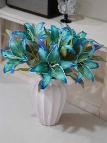 1 Stück Vintage Seiden-Lilie Künstliche Blumen, Schreibtisch Deko-Artikel für Wohnzimmer, Heimdekoration, Hochzeitszubehör