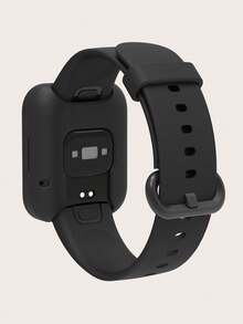 2pcs Set: Solid Color Casual Detachable Silicone Smart Watch Band + Semi-Enclosed Silicone Watch Protective Case, Suitable For Whole Day Wear, Compatible With Redmi Watch 2 Lite - Redmi Watch 2 Lite - View 5