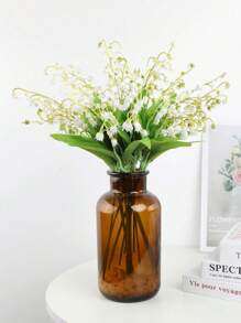 6/12 Stücke künstliche Blumen Windspiele Orchidee Hochzeitsstrauß zum Festhalten, Familie Garten Hochzeitsfeier Büro Dekoration Hochzeitsdekoration Braut Blumen zum Festhalten