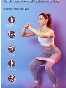 3pcs/Set Elastic Resistance Bands, Yoga Hip Bands, Fitness Leg Bands, Suitable For Squat Training, Outdoor Gym Hip Workout - Multicolor - View 5