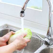 1 pezzo Prolunga per rubinetto d'acqua creativa a rotazione a 360°, modalità 2 in 1: prolunga e rotazione, beccuccio anti-schizzi, per risparmio idrico in cucina e prolunga rubinetto