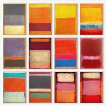1pc Wall Arts Posters Frameless Vintage Modern Famous Mark Rothko Colorful Artwork Nordic Abstract Poster Canvas Paintings Wall Art Pictures Home Decor - Multicolor - View 2