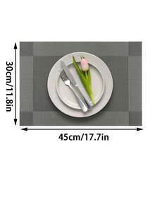 1-6 pezzi Sottopiatti lavabili e resistenti al calore in PVC, adatti per sala da pranzo, decorazioni per tavolo da pranzo, decorazioni per la casa