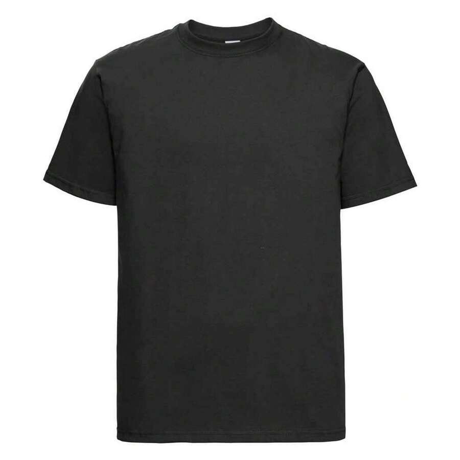 Russell Europe Camiseta clásica de peso pesado para hombre (negro) - Café integral - Ver 1