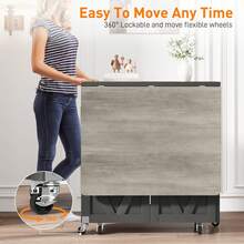 Cocosity Movable Kitchen Table Extendable Versatile Table, Dark Walnut - Light Grey - View 9