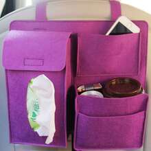 1pc Car Tissue Box, Car Tissue Paper Holder, Car Storage Bag, Seat Back Organizer Pocket, Easy Installation Hanging Storage Bag - Multicolor - View 13