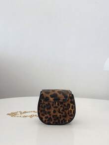 1 Pc Mini Vintage Leopard Print Maiden Chain Crossbody Bag Children Saddle Bag Flip Bag Shoulder Bag Versatile Portable Lightweight Flip Closure Coin Purse For Travelfor Vacation Outdoor Supermarket Festival Shopping Children's Gifts Birthday Gifts Give A Gift To Your Daughter Pu Leather Leopard Print Pattern Casual Bag Girls Children Bestfriend Teen Use Perfect Key Storage Bag Travel Accessories - Multicolor - View 7