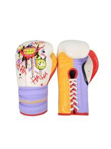 Gants de boxe imprimés pour hommes, femmes et jeunes, convenant à la boxe, au kickboxing, aux arts martiaux mixtes, au Muay Thai, à l'entraînement sur sac lourd, à la gym et aux sports. Idéal comme cadeau pour hommes et femmes.