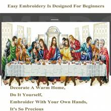 SNA 2025 New Style DIY Needlework Handmade Cross Stitch Kit Set Embroidery Printed Cross-Stitch Last Supper Gift For Home Decoration