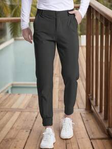 hoteel Men's Golf Joggers Pants Lightweight Stretchy Slim Fit Pants Casual Wear With Pockets For Golf Running Work Travel - màu đen - Xem 2
