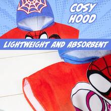 Marvel Spidey And Friends Towelling Poncho - Multicolor - View 4