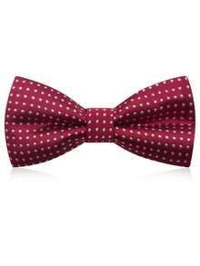 Adjustable Polka Dot Children Bow Tie, Boys Girls Flower Girl/Boy Wedding Party Accessories, British Style Infant Bowtie For 3-16 Years Old Kid Costume, Birthday Formal Wear