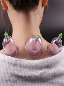 拔罐套装，7/16件美容真空拔罐按摩杯，带真空泵的中式拔罐套装，家用拔罐套装，美容院按摩拔罐套装，治疗师的理想选择，针灸和艾灸的选择 - 彩色 - 查看 2