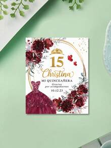 11pcs Customized 15th Birthday Bottle Stickers, Personalized Text Name Date Printing, Crown Design, Thank You Label, Birthday Party Celebrations, Gift Stickers, Personalized Gifts, Holiday Decorations, Gift Ideas For Women, Party Supplies - Multicolor - View 9
