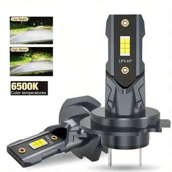 DrViAion 22000LM H7 LED Headlight Bulb Car Headlamp Auto Mini Canbus 2pcs H7 LED Bulb Turbo Light 6000K 12V 120W