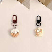 Cute Snack Biscuit Animal Pink Biscuit Rabbit Keychain, Kindergarten Kids Accessory, Phone Charm, Simplistic Car Key Chain, Earphones Decor, Gift - Multicolor - View 10