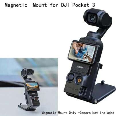 Sunnylife Magnetic Mount Adapter Frame For DJI Osmo Pocket 3, Magnetic Base Adjustable Angle Multifunctional Desktop Stand Accessories For DJI Osmo Pocket 3