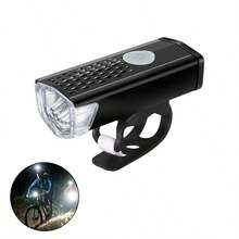 1pc Bicycle Light Night Riding Flashlight USB Charging Headlight Rainproof Mountain Bike Lighting Cycling Equipment - Black - View 10