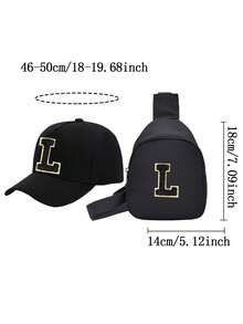 2pcs Kids Baseball Cap With Mini Pouch, Boys/Girls Camping Hat, UV Protection, Strap, Bucket Hat, Suitable For 1-3 Years Old Children - Black - View 11