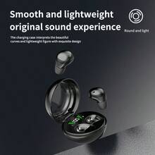 Nouveaux écouteurs sans fil mini, design intra-auriculaire super petit, haute qualité sonore et élégant, affichage du niveau de batterie, convient aux hommes et aux femmes pour le sport, la course, l'écoute de musique et le visionnage de vidéos