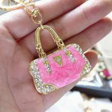 Mini Sparkling Rhinestone Enamel Keychain Purse Bag Backpack Pendant Charm - Fashionable And Functional Accessory For Women - Perfect Gift Idea Y2K Beach Accessories Daisy