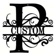 1 Fine Metal Art Logo - Personalized Last Name Logo, Name Design, Home Decoration With Custom Initials Thumbnail, Classic Style, Wall-Mounted Wall Art Decoration For Theme Parties, Perfect Heartfelt Gifts For Friends And Family