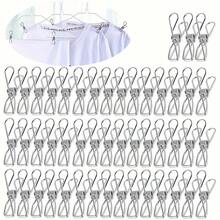 2/20/40PCS Stainless Steel Clothes Pegs - Heavy-Duty Clothes Pins For Laundry, Hanging Clips For Papers, Snack Sealing - View 2