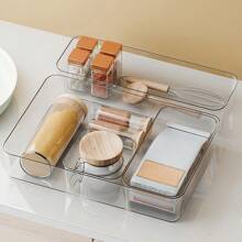 [8/4/1pc] Cutlery Organizer, Food Storage Box, Cabinet Silverware Utensil Basket, Multipurpose Kitchen Organizer For Knives Forks Beaters Pans Spoons, Spice Rack, Combination Storage Set, Utilize Cabinet Space, Cutlery Storage, Home Decor, Kitchen Apartment Accessories