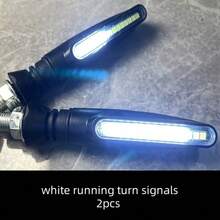 2 件摩托车指示灯流动转向信号灯摩托车转向指示灯日间行车灯刹车灯 12V 适用于摩托车踏板车四轮巡洋舰越野车
