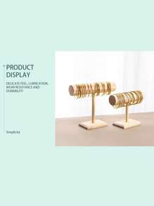 1 pièce Support de présentation en bois pour bracelet/jonc/montre, présentoir à bijoux. Organisateur de rangement d'été, cadeau de retour à l'école
