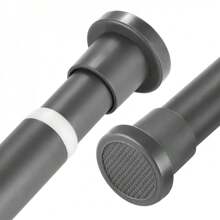 1 Stück einstellbare Metall-Teleskopstange (Grau) - Keine Bohrung Federspannung Gardinenstange 31"-98", Schwerlast Dusch- & Fenstervorhangstange für Badezimmer, Wohnmobil, Kleiderschrank, Wohnzimmer, Schlafzimmer - Einfache Installation Heim-Badezimmer-Dekoration Herbst-Dekoration Badezimmer-Accessoires Schulanfang