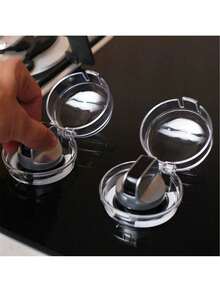 2 件/5 件透明炉灶旋钮盖 - 用儿童安全锁保护小孩，适用于烤箱/炉灶/燃气灶 - 婴儿/幼儿厨房防护罩 - 检查尺寸 - 彩色 - 查看 6