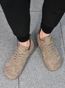 Chaussures larges pour hommes, convenant aux hommes et aux femmes. Chaussures de sport décontractées, chaussures de loisirs respirantes, antidérapantes et résistantes, chaussures d'entraînement de camouflage
