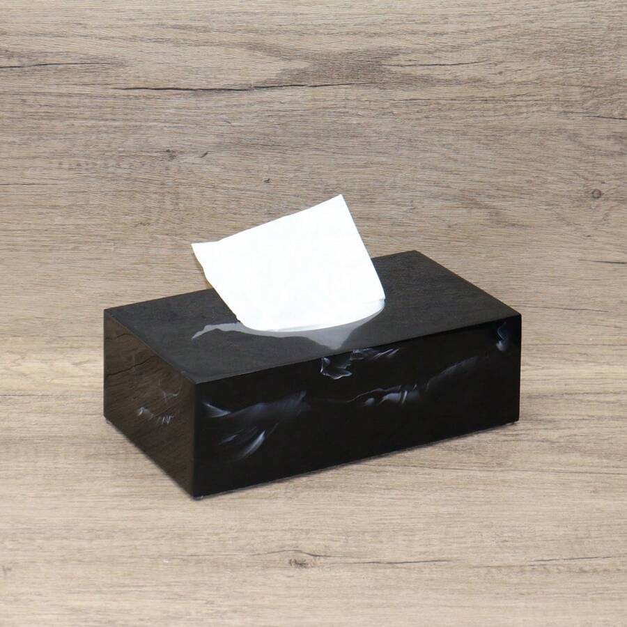 Caja de pañuelos, soporte para toallas de papel, dispensador de servilletas para el hogar, hotel, oficina, organizador de caja de pañuelos de resina minimalista moderno