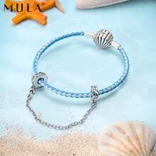 1 件夏季系列扇贝星鲸鲨海龟海洋海星海椰子蟹海豚吊坠风格饰品适合原创手链项链银色珠子 DIY 夏季珠宝制作珠子日常礼物送给女士女孩 - 銀色 - 查看 10