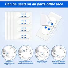 40PCS[Customer Favorite] Instant Lift Mask - Waterproof Transparent Firming Mask For Eyes, Double Chin And Neck - Alcohol-Free, Suitable For All Skin Types - White - View 7