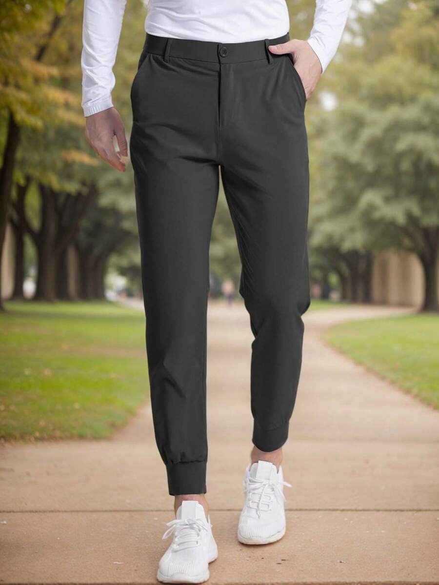 hoteel Men's Golf Joggers Pants Lightweight Stretchy Slim Fit Pants Casual Wear With Pockets For Golf Running Work Travel - màu đen - Xem 1